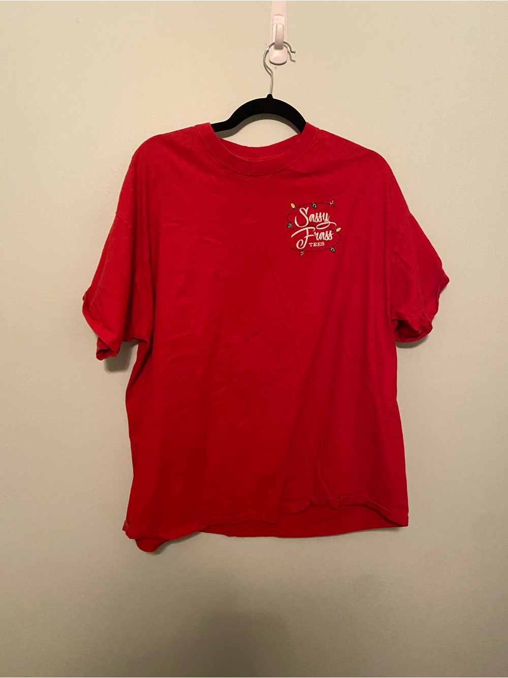 Gildan Red Short Christmas Sleeve Tee